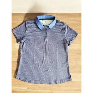 Under Armour Shirt Women's Size large Playoff Ace Polo Purple Golf Geometric EUC